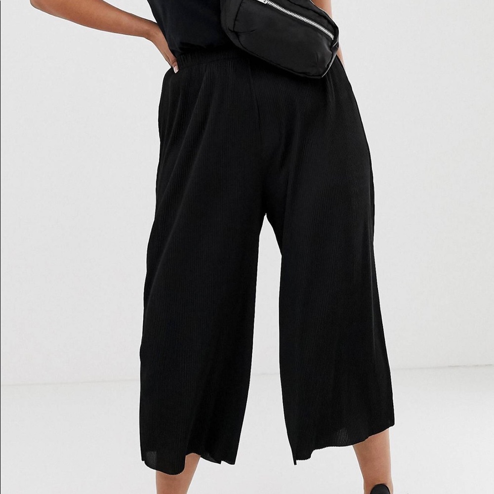 ASOS Curve Plisse Culotte Pants